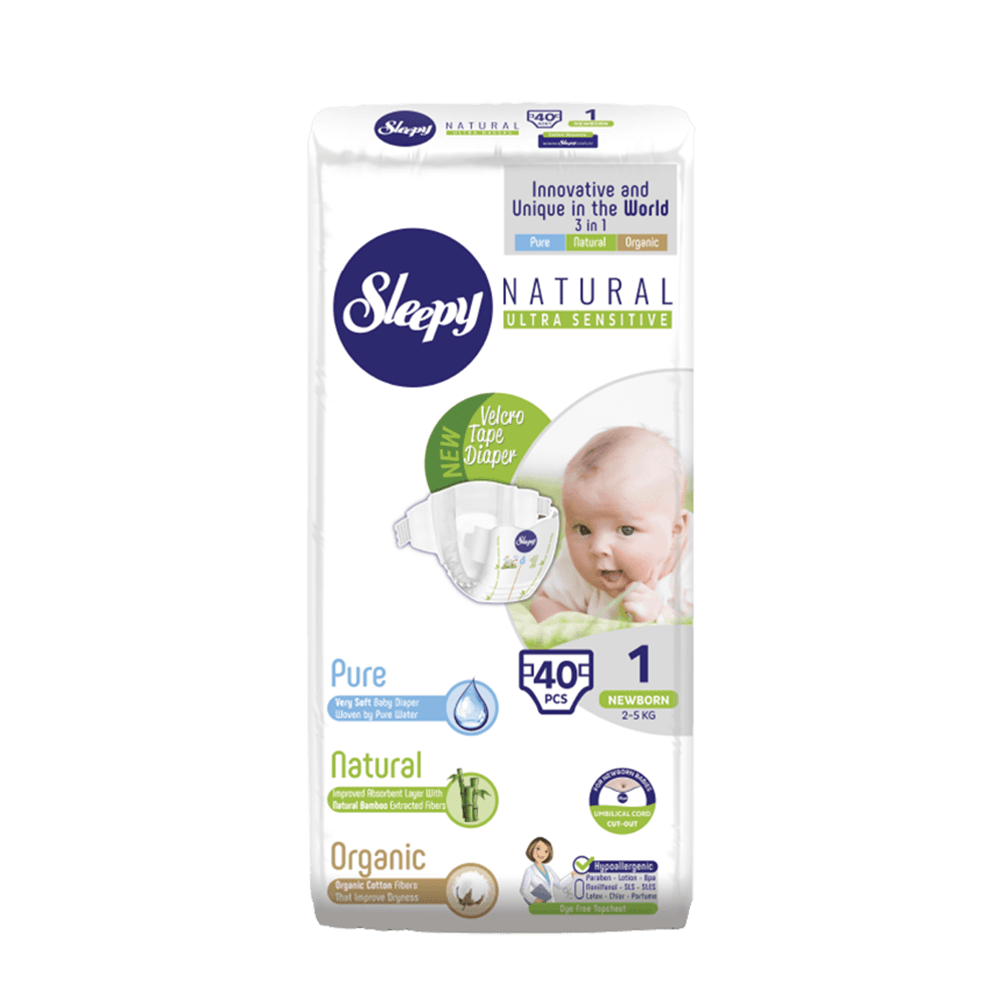 Sleepy Natural Newborn 40 Pieces (2-5 Kg)