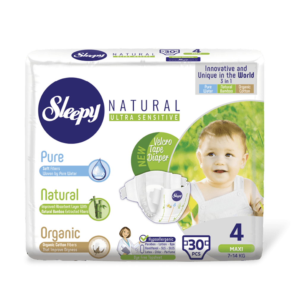 Sleepy Natural Maxi 30 Pieces (7-14 Kg)