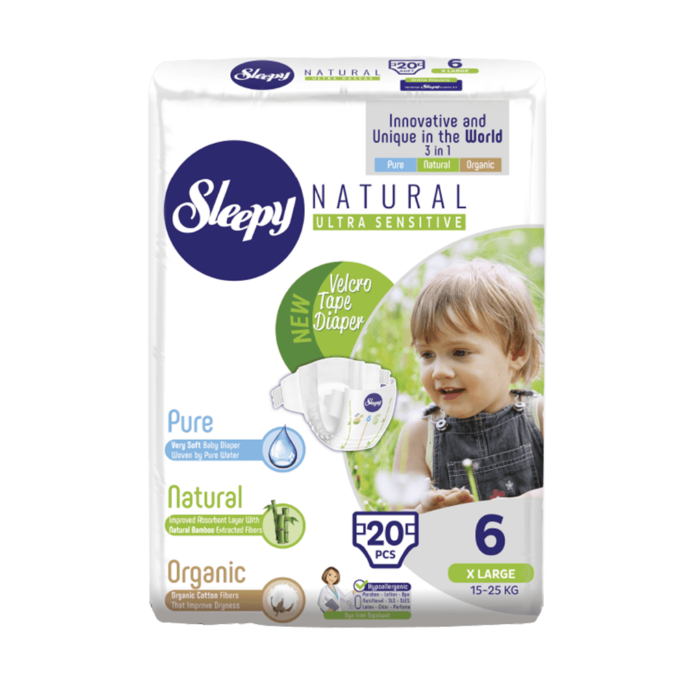 Sleepy Natural X-Large 20 Pieces (15-25 Kg)