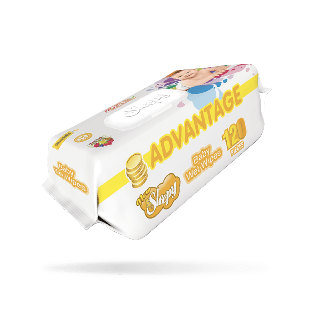 Sleepy Advantage Thick Baby Wipes (120's) - Yellow